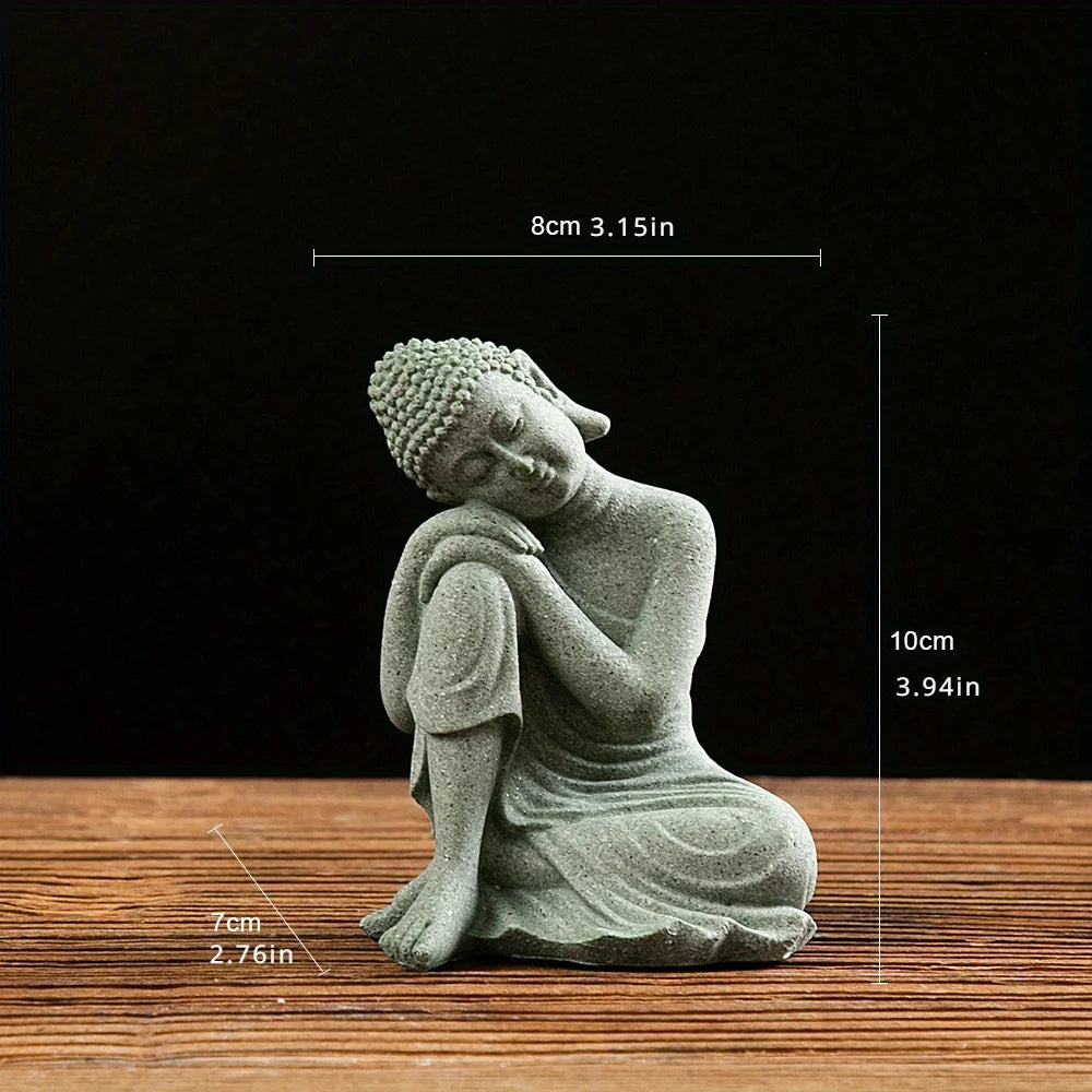 Buddha Garden Statue Fish Tank Decoration Mini Buddhism Figurine Desk