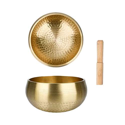 Tibetan Handmade Brass Singing Bowl, Yoga Meditation Bowl for Sound