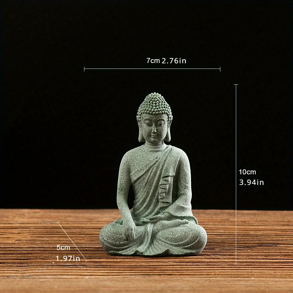 Buddha Garden Statue Fish Tank Decoration Mini Buddhism Figurine Desk